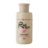 Rad Spa Bath Salts with grapefruit and peppercorn scent on a white background